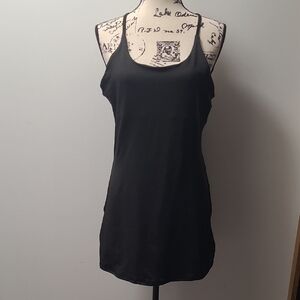 Black Tank Sport Dress With Built In Shorts And Bra